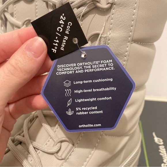 Alpine Design Willow Snow Boot Ivory Women’s White Faux Fur Lined Ortholite NIB - Picture 7 of 9